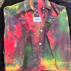 MSGM Multicolor Tie-Dye Shirt Jacket